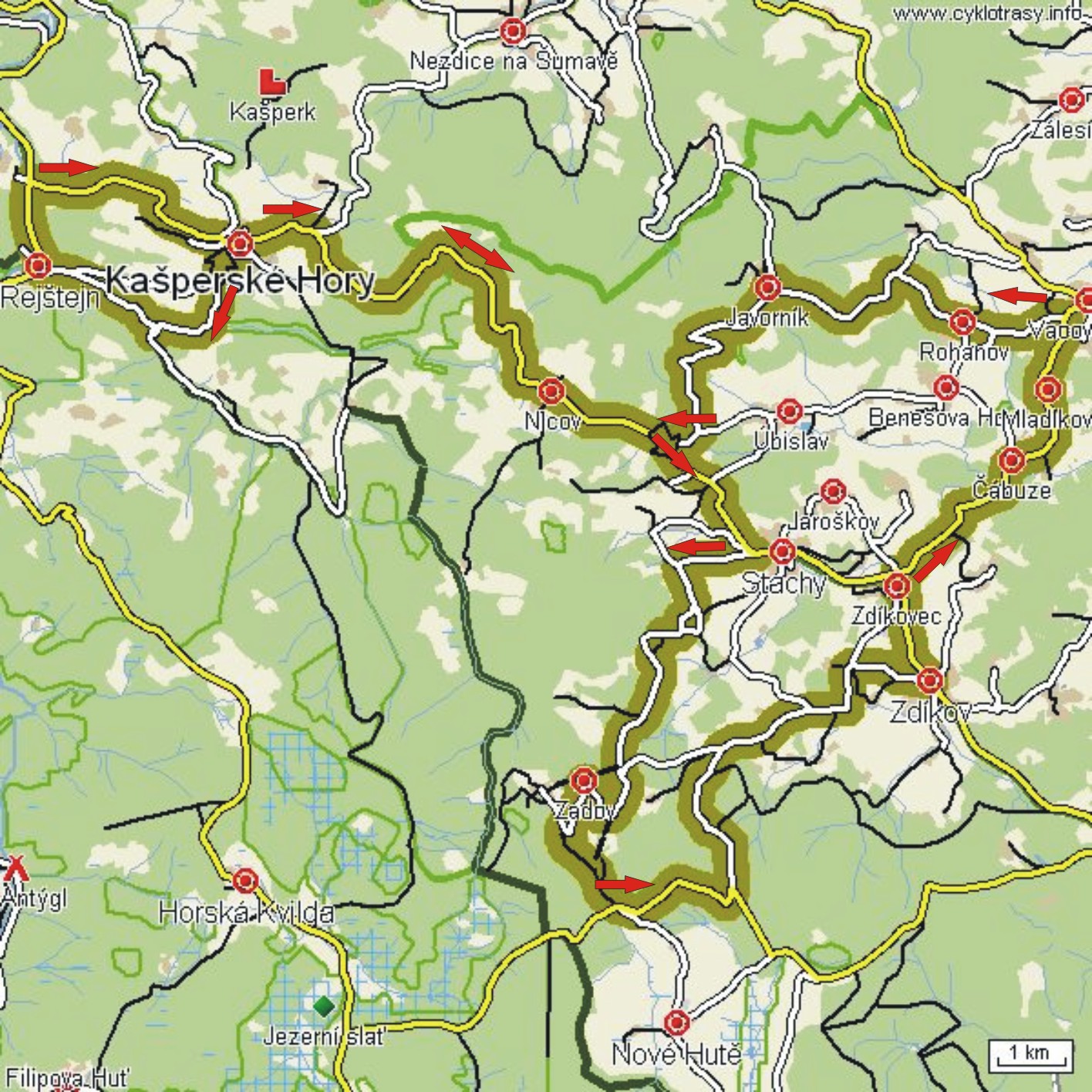 Kašperská 66_ mapa